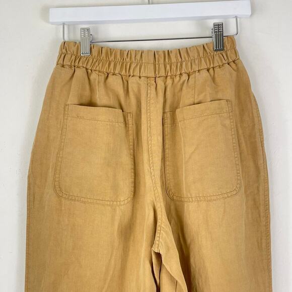 Chloe Stora Trousers Straight Leg With Pockets Color Tan Size 36 OR SMALL - Picture 8 of 9
